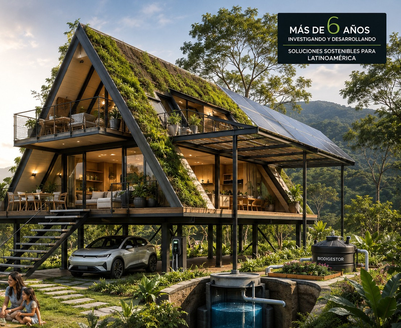Vivienda modular híbrida SIMI ECO TECH en entorno natural